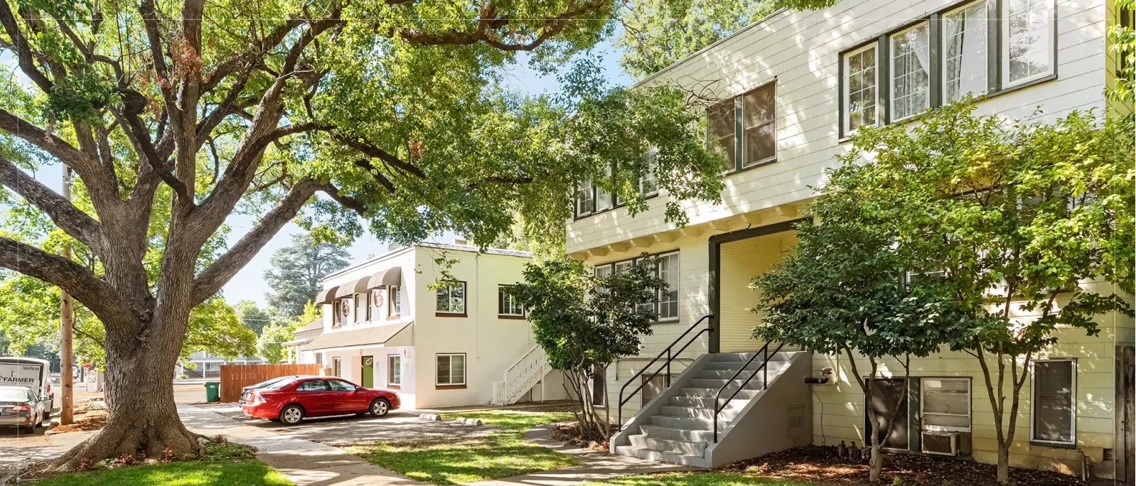 Magnolia Apartments exterior at 1121 and 1129 Magnolia Avenue in Chico, California